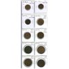 Image 1 : Lot of 10 British World War I coins. All date 1915 – 1918 and include farthings, half penni