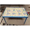 Image 1 : Blue vintage kid's folding table - 36"x24"x21"H