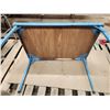 Image 4 : Blue vintage kid's folding table - 36"x24"x21"H