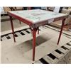 Image 3 : Red vintage kid's folding table - 24"x24"x21"H