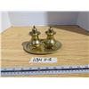 Image 1 : Brass salt and pepper shaker set