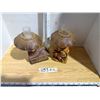 Image 2 : Brown ceramic mini fireplace oil lamps