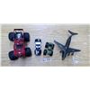 Image 2 : Lot of 2 Monster Trucks, Airplane and Police Car