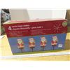 Image 1 : 4 santa lawn stakes with light set- working -new