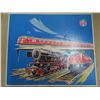 Image 2 : 1950's "Distler" keywind tin toy train set appears complete, in original box
