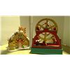 Image 2 : 2 Christmas decorative items- Ferris Wheel(need BatterieS) Gingerbread house