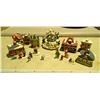 Image 1 : Christmas Village items- Figurine, building and musical skating rink
