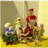Image 1 : Assorted Christmas décor- light up music clock, Mrs Slaw, snowmen