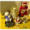 Image 2 : Assorted Christmas décor- light up music clock, Mrs Slaw, snowmen