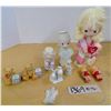 Image 1 : Precious Moment Figurine and 2 Plastic Barbie