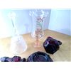 Image 4 : Red Glass ware and Décor wine glass and unicorn bell