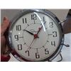 Image 3 : Vintage chrome ships wheel clock-working