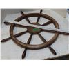 Image 2 : Nice vintage wooden decorative ships wheel