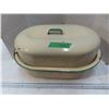 Image 1 : Vintage green and yellow enamelware rcaster