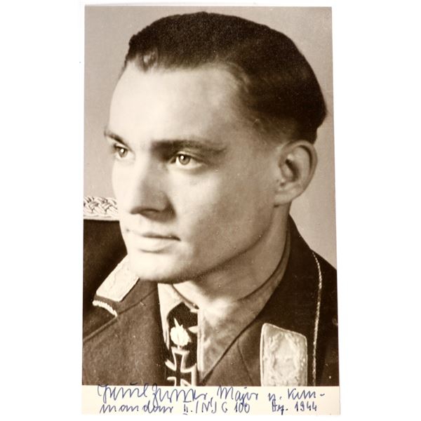 WWII Autographed Photo of German Ace [185011]