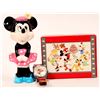 Image 1 : Pinocchio Wrist Watch/ Minnie Mouse Statue [181214]