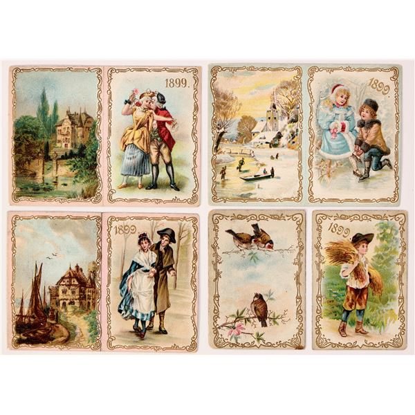 Calendar Tradecards 4 1899 [186876]