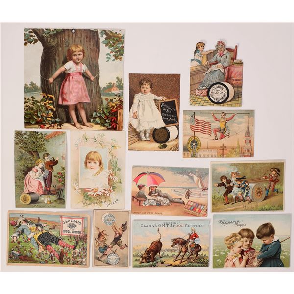 Trade Cards - Threads 1880s (12) [187208]