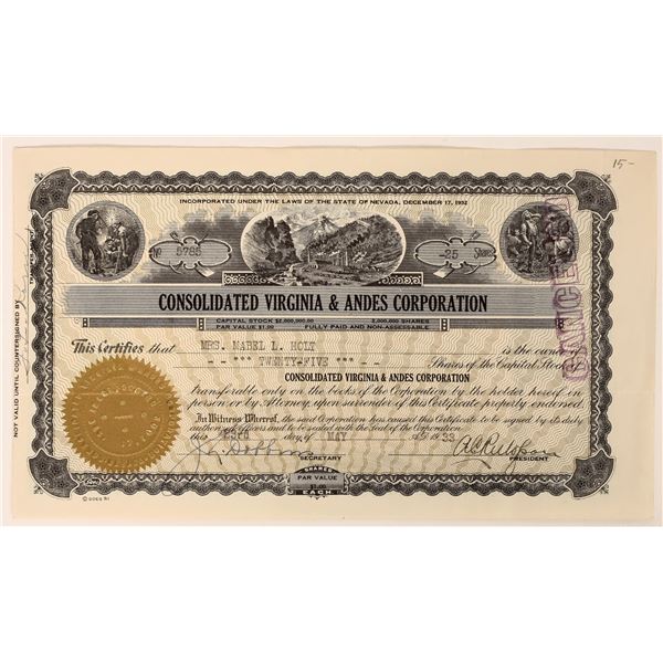 Cons. Virginia & Andes Stock [187547]