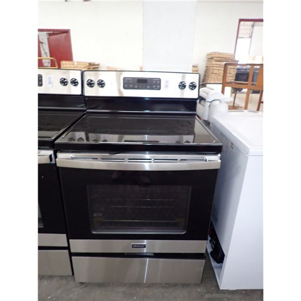 Crossley Black S/S Flat Top Range Oven - Electric