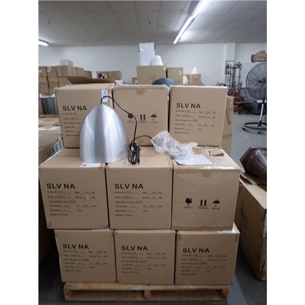21-SLV New Large Brushed Metal Hanging Fixture - 21 X $  - #1928