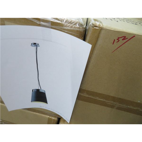 6-New Black and Chrome Hanging Fixture - 6 X $ - #1954