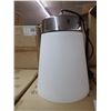 Image 2 : 63-SLV New Chrome and White Hanging Fixture - 63 X $ - #1594