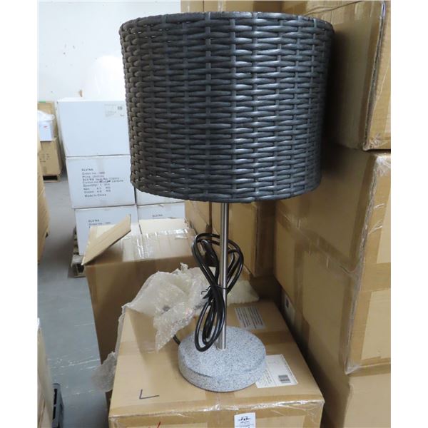 23-SLV New Contemporary Basket Weave Shade Table Lamp  - 23 X $ - #1750