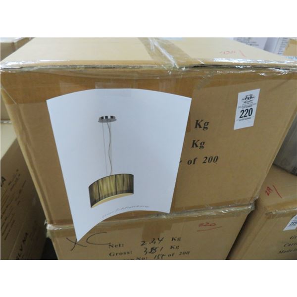 5-Black Round Contemporary Hanging Fixture - 5 X $ - #809U