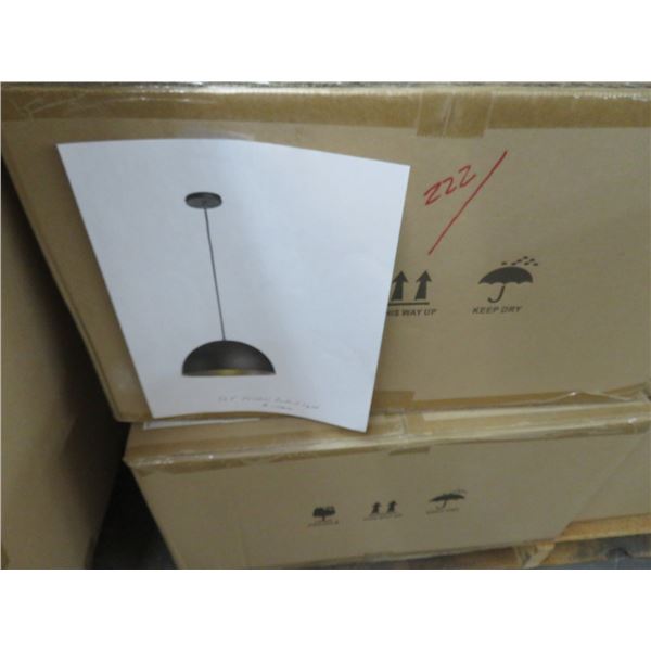 8-SLV New Black Dome Hanging Fixture - 8 X $ - #1653