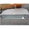 Image 1 : Grey TV Console w/Opaque Shelves