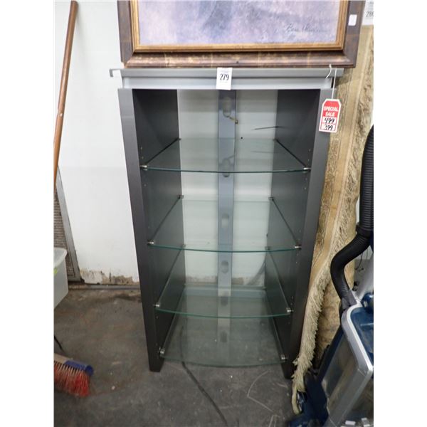 Grey w/Glass Shelf Audio Console