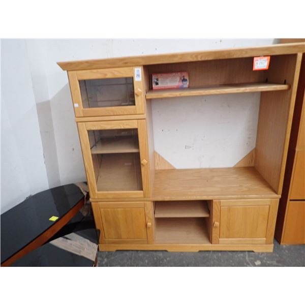 Oak TV Console Cabinet