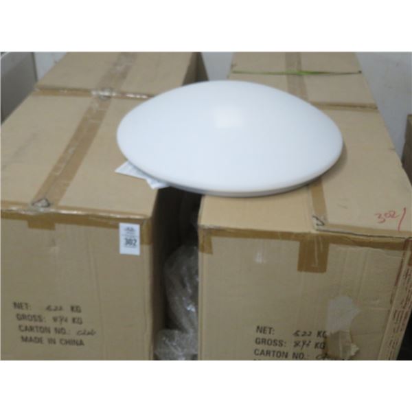 4-White Round Flush Mount Lamp - 2 Pack - 4 X $
