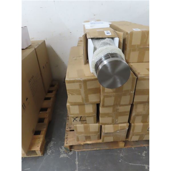 6-SLV Brushed Metal Contemporary Post Path Light - 6 X $ - #2605