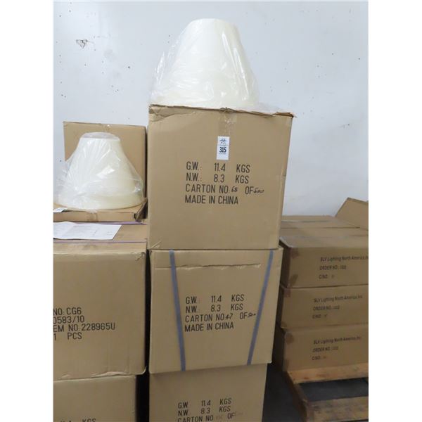 12-SLV White Plastic Hanging Lamp - 12 X $ - #CG6