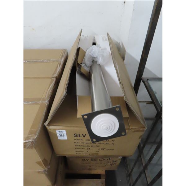 3-SLV Contemporary Metal Pedestal - 4 Pack - 3 X $ - #2222