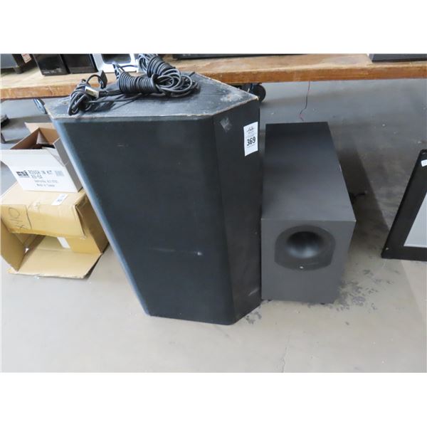 Corner Speaker Sub Woofer and Large Speaker