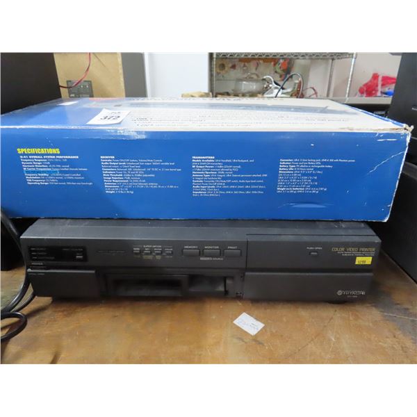 Nady U41 Quad Wireless Mic System, Hitachi Video Printer