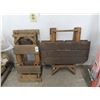 Image 1 : Vintage Wood Folding Tables - 2