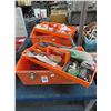 Image 1 : Orange Tool Boxes 2 w/Hand Tools and Supplies