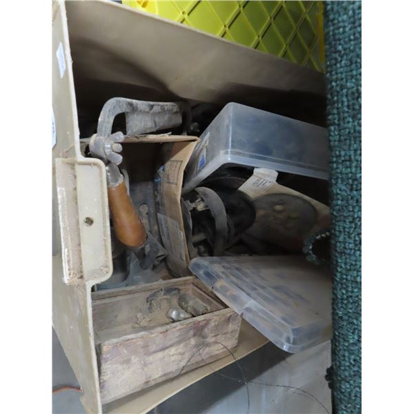 Bin w/Asst. Saws and Tool Accessories