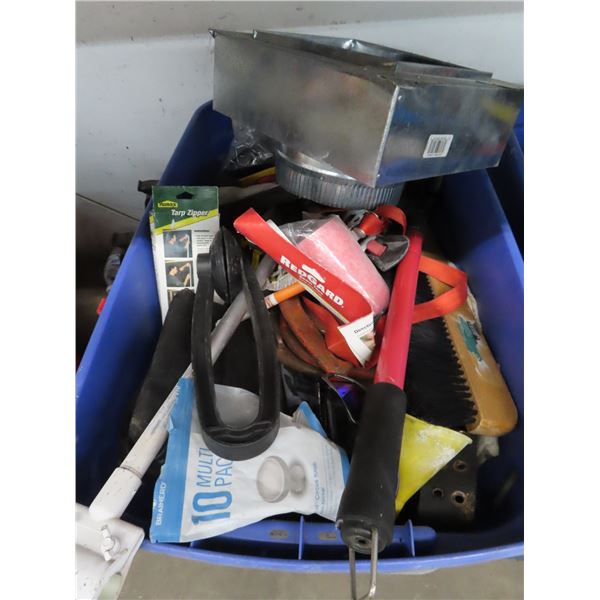 Tool Pouches, Boat Flusher, Hand Tools and Supplies in Tub