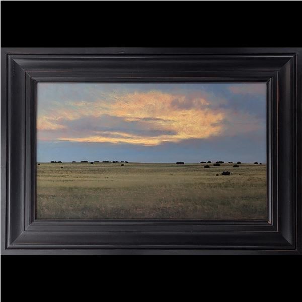 A Large Signed And Dated Oil On Board Landscape Painting, 2007