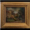 Image 1 : Signed Mid 20th Century French Artist B Dyer Oil On Canvas Scenic Painting With Gilt Frame