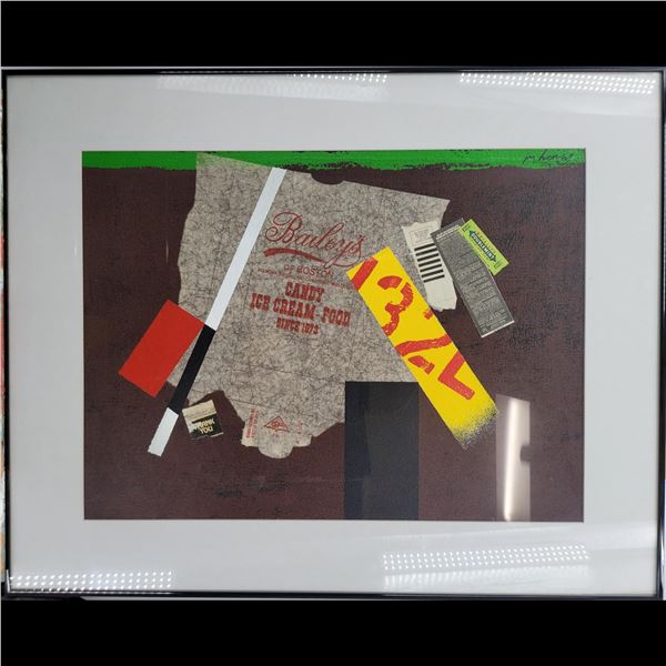 Jon Henry (American, 1916-1990) Original Mixed Media Painting, "Baileys" 1981