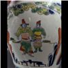 Image 10 : Large Chinese Hand Painted Doucai Meiping Story-Telling Vase With Calligraphy