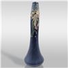 Image 1 : An Antique Finely Ornamented Blue Weller Bud Vase, Unmarked, Circa 1920s