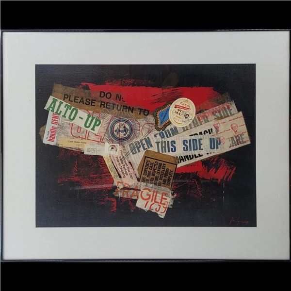 Jon Henry (American, 1916-1990) Original Mixed Media Painting, "Alto-Up" 1981