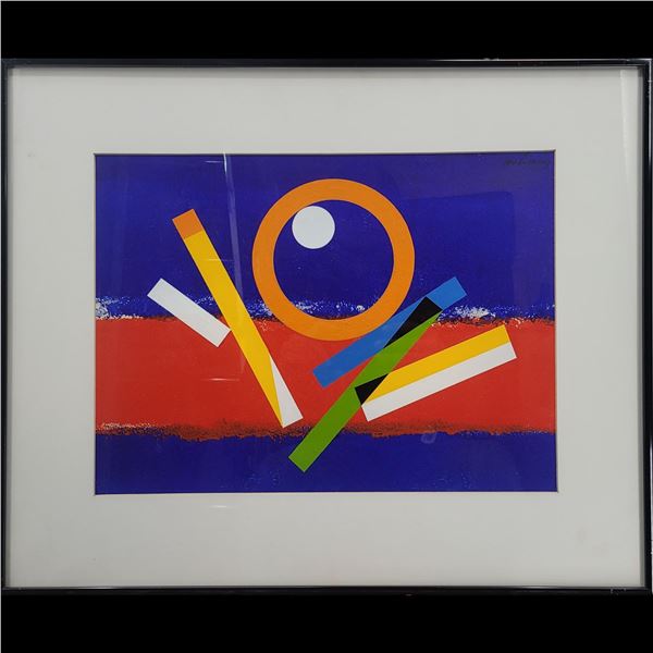 Jon Henry (American, 1916-1990) Original Acrylic Painting, "Spags Series #3" 1987